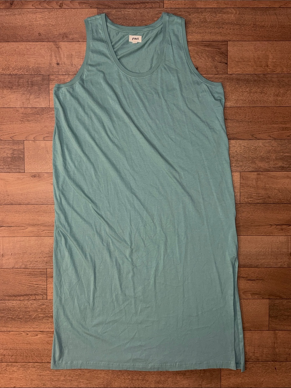 Pact Size XXL Tank Dress Midi / Maxi Length 100% Organic Cotton Minimalism Comfy